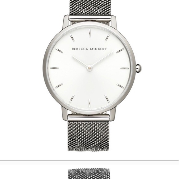 Rebecca Minkoff Silver Mesh Strap Watch - Picture 1 of 4